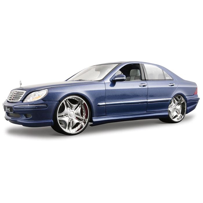 開封（未使用）Maistoメルセデス・ベンツ　S55 AMG 1/18　2005 Maisto Mercedes-Benz S55 AMG 1:18 Model Araba S/E Lacivert | Loco Poco