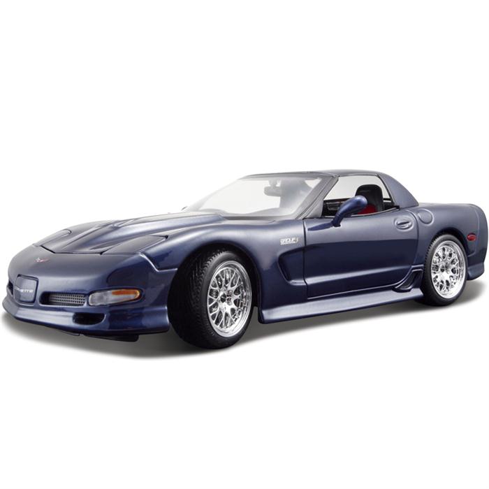 Maisto Chevrolet Corvette 2001 1:18 Model Araba S/E Lacivert