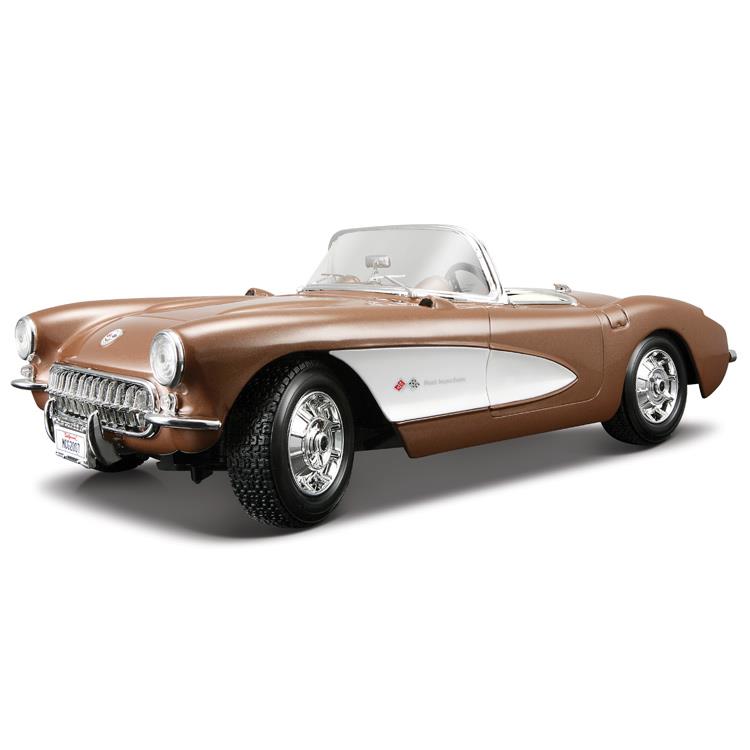 Maisto Chevrolet Corvette 1957 1:18 Model Araba S/E Kahverengi