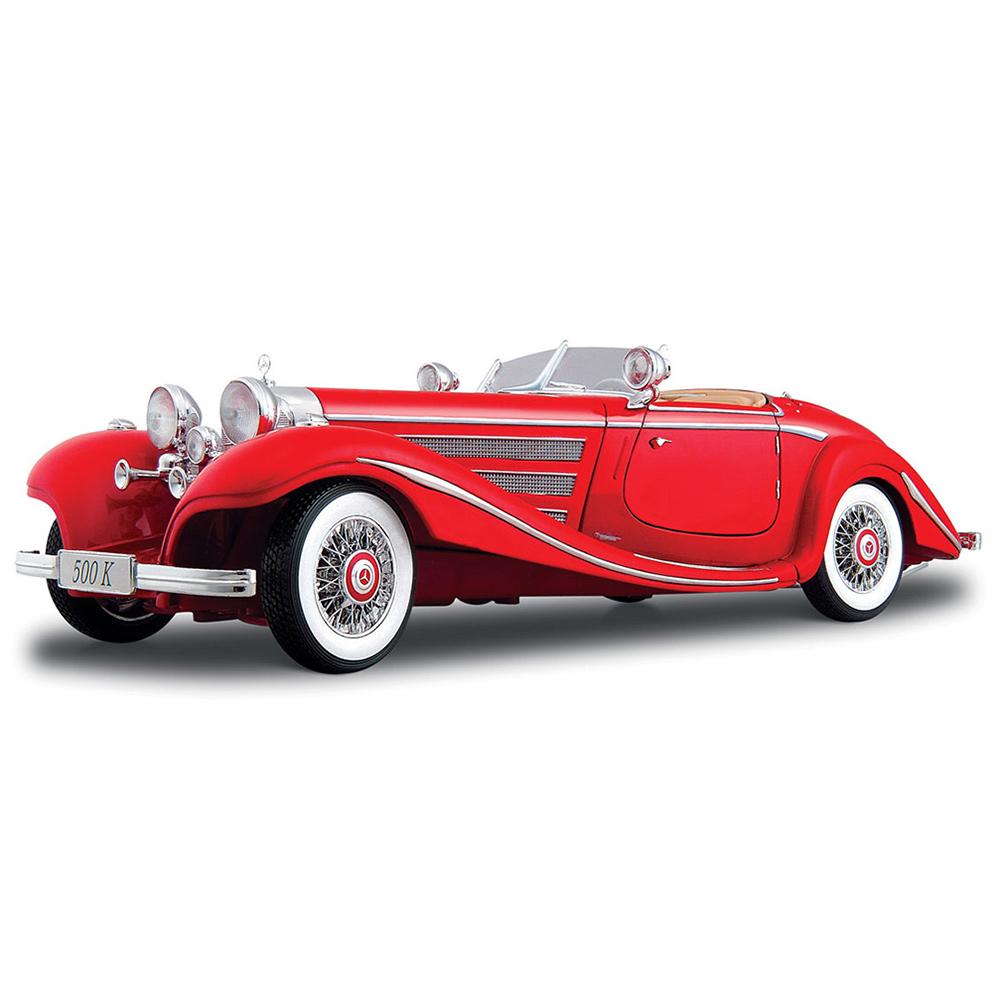 Maisto Mercedes - Benz 500K Type 1:18 Model Araba P/E Kırmızı
