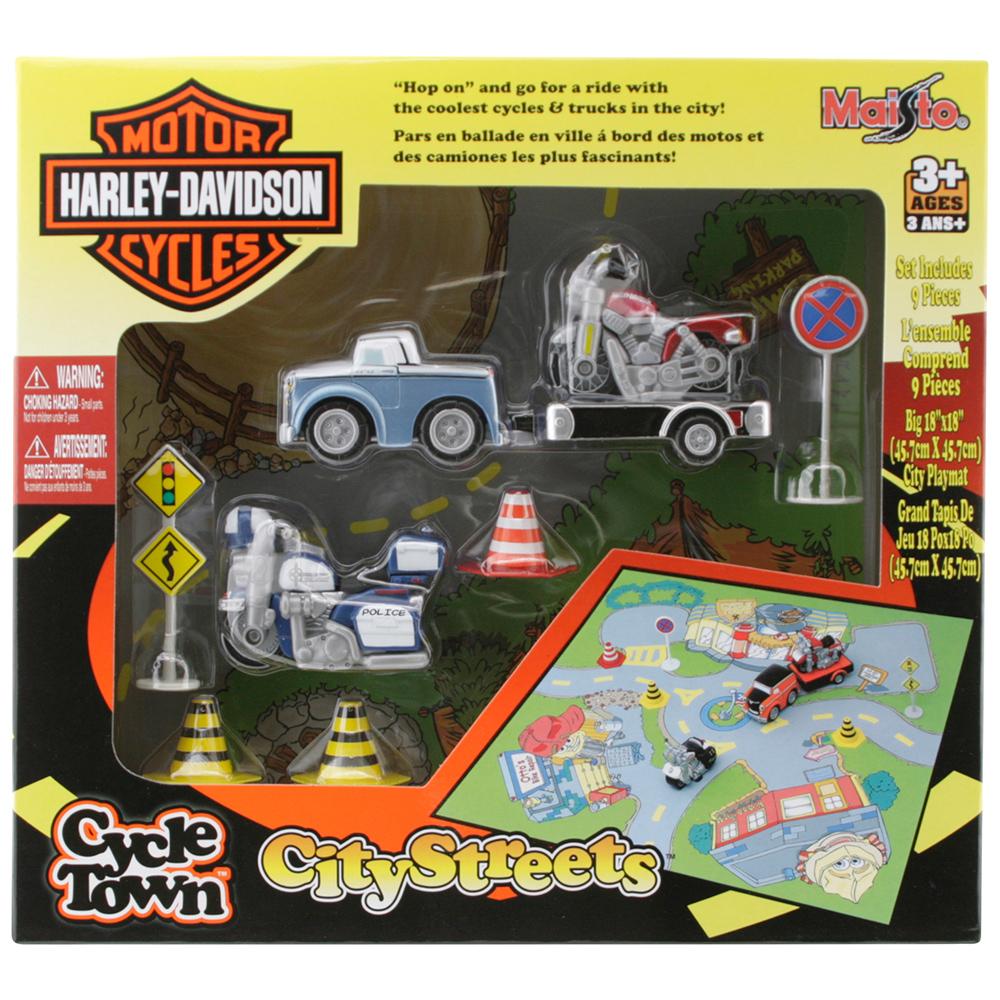 Maisto Harley-Davidson City Streets Oyun Seti Mavi Araç