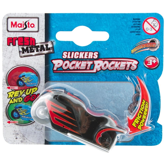 Maisto Slicker Pocket Rocket Oyuncak Motor Siyah 6 cm