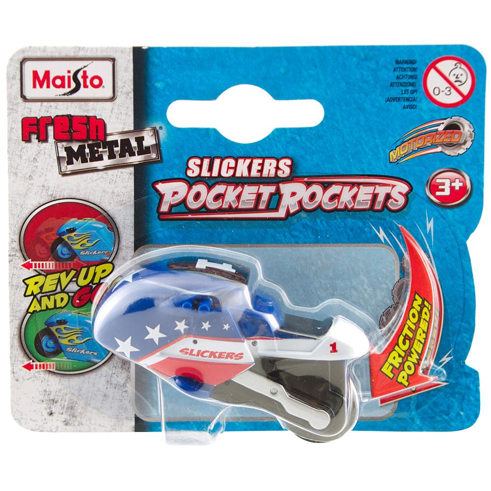 Maisto Slicker Pocket Rocket Oyuncak Motor Mavi 6 cm