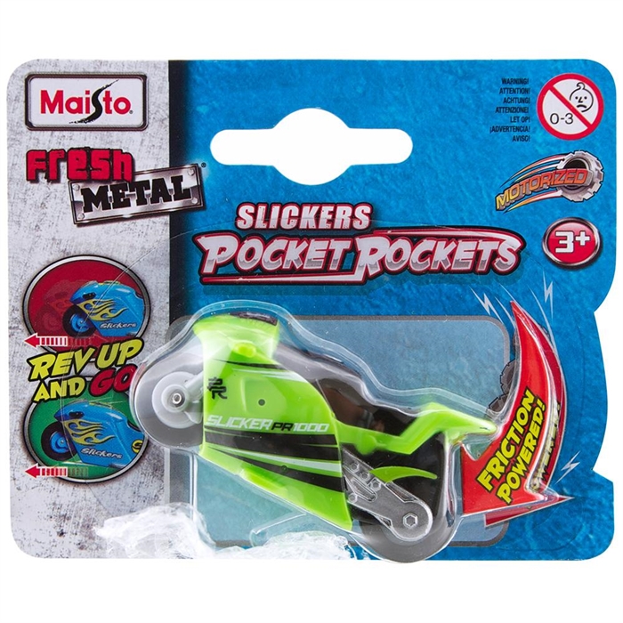 Maisto Slicker Pocket Rocket Oyuncak Motor Yeşil 6 cm