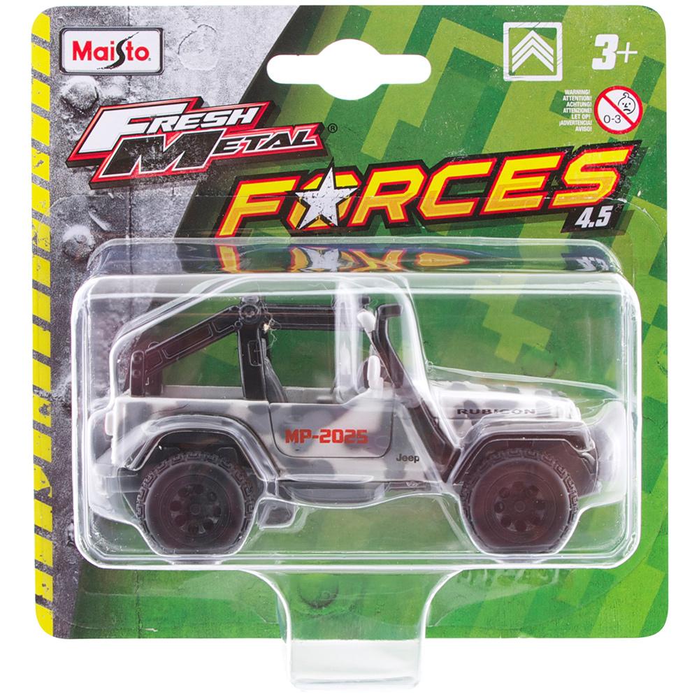 Maisto M.F Jeep Wrangler Rubicon10 cm Beyaz Kamuflaj