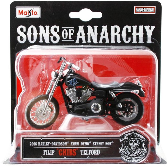 Maisto Sons Of Anarchy 2006 Harley Davidson CHIBS 1:18 Model Motor