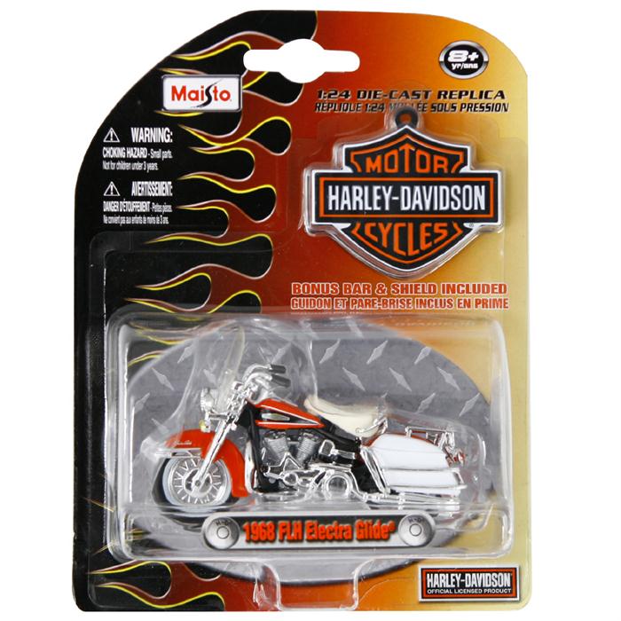 Maisto Harley Davidson 1968 Flh Electra Glide 1:24 Model Motorsik