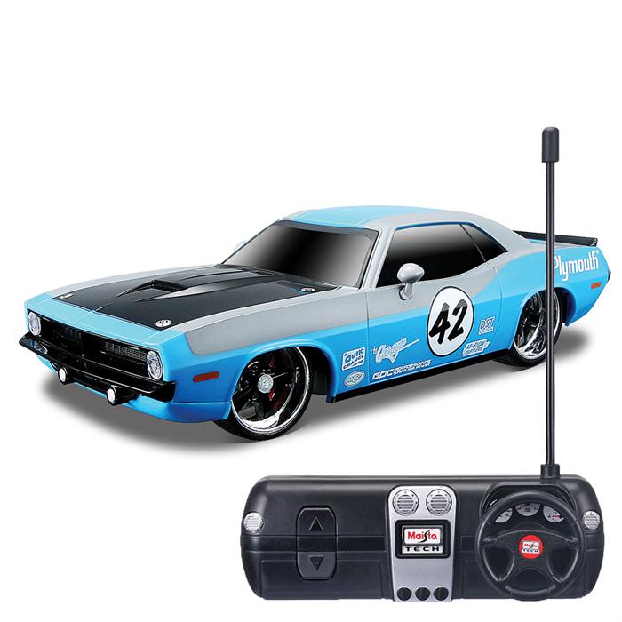 Maisto Tech 1:24 1970 Plymouth Hemi Cuda U/K Araba Mavi