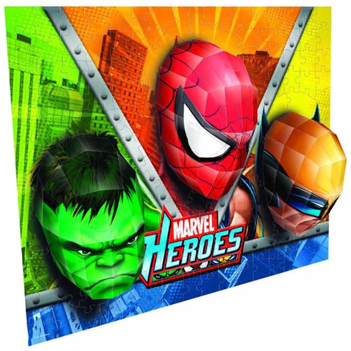 Mega Puzzles 110 Parça 3Boyutlu Breakthrough Marvel Heroes