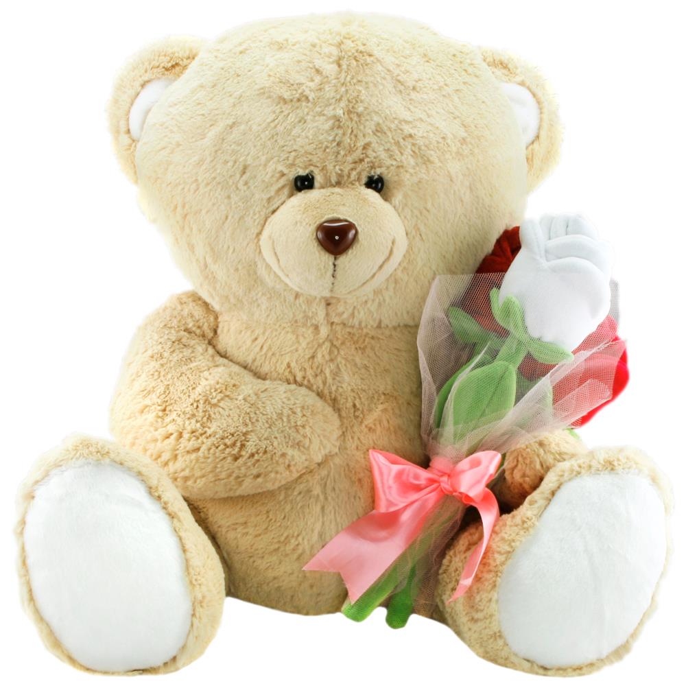 Neco Plush 3 Güllü Oturan Ayı 55 Cm