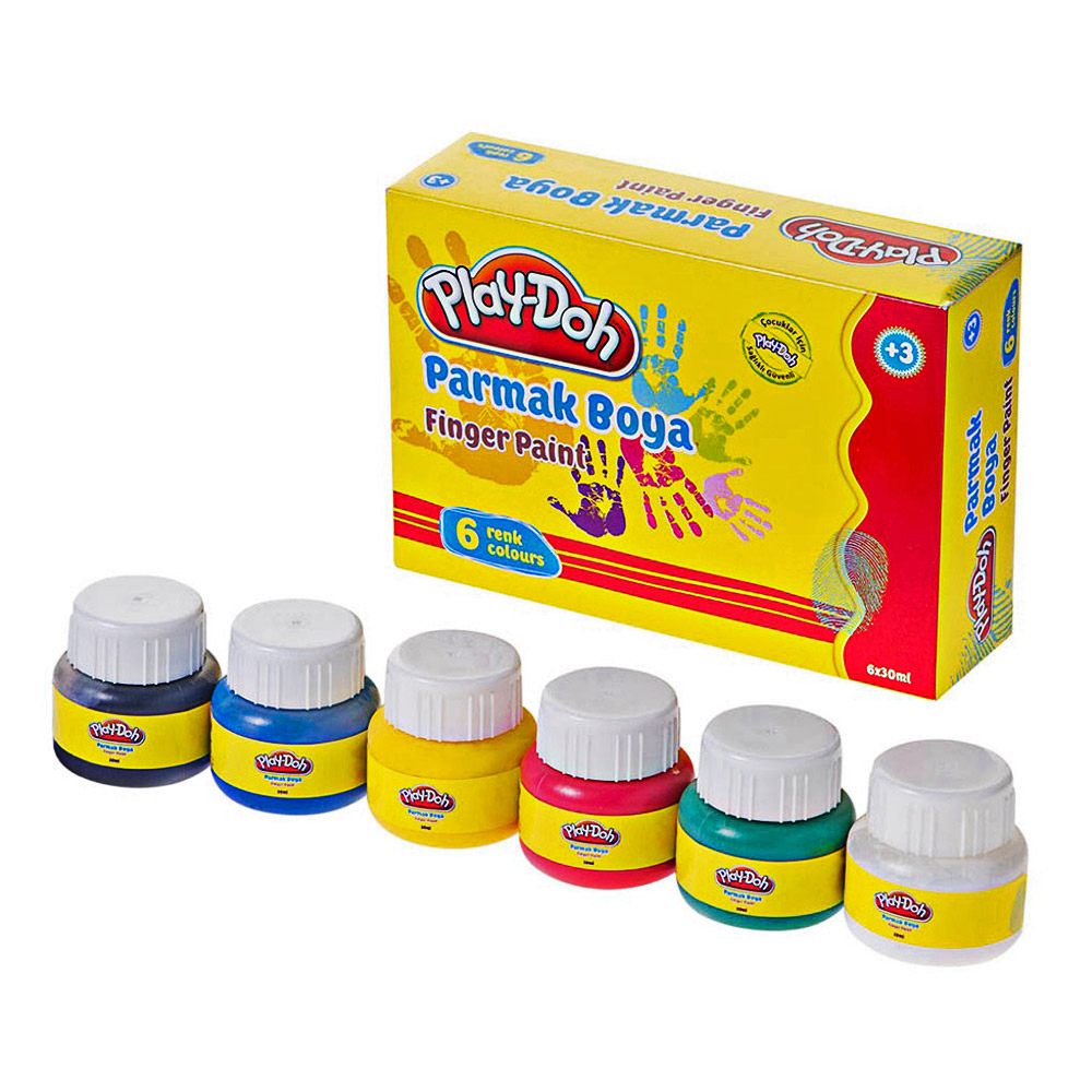 Play-Doh 6 Renk Parmak Boyası 30 ml