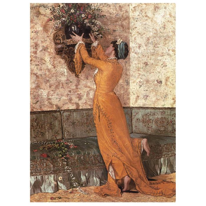 Perre 1000 Parça Puzzle Vazo Yerleştiren Kız