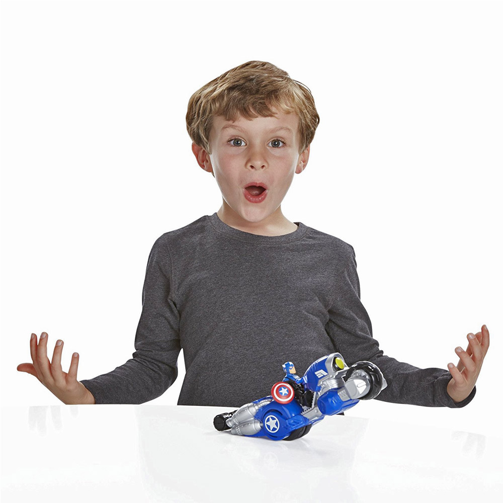 Marvel Süper Hero Adventures Captain America Shield Bike Araç Set