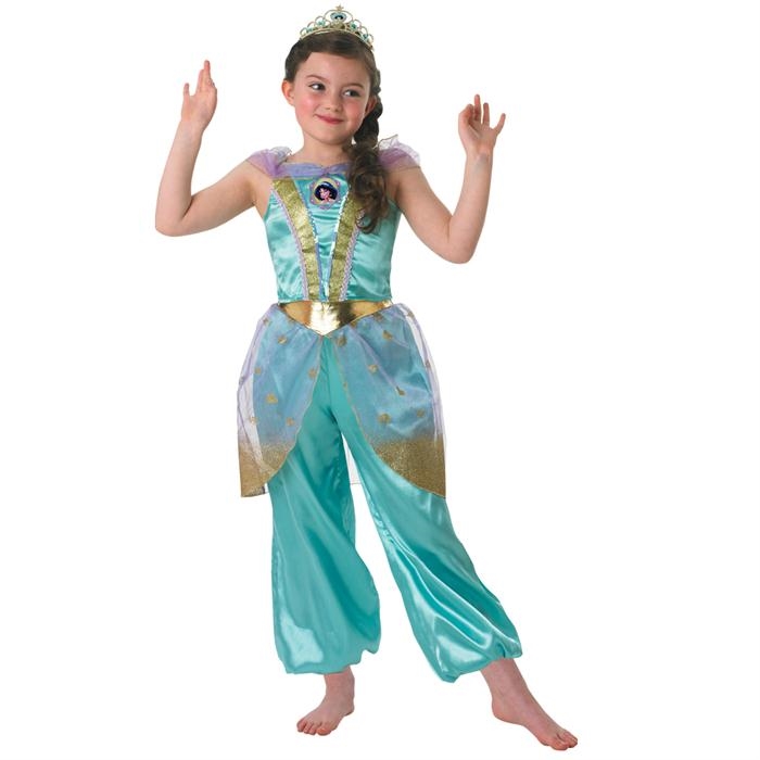 Prenses Jasmine Çocuk Kostüm 5-6 Yaş Glitter