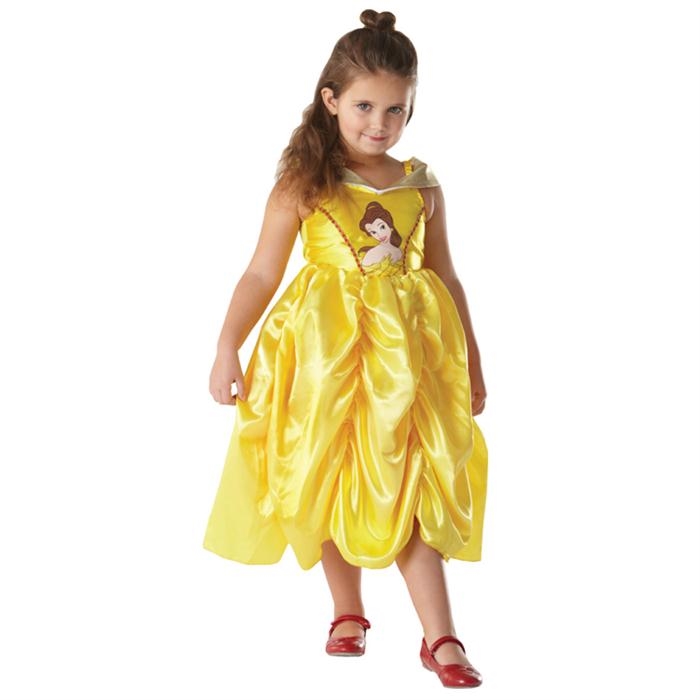 Prenses Belle Klasik Golden Çocuk Kostüm  5-6 Yaş