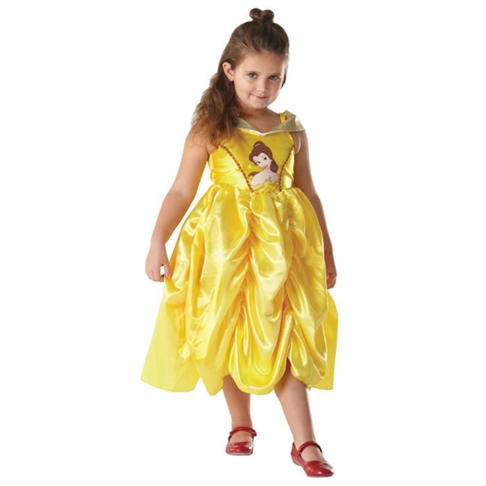 Prenses Belle Klasik Golden Çocuk Kostüm 3-4 Yaş