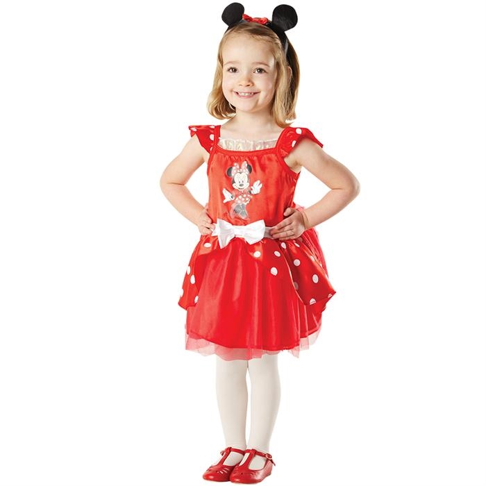 Minnie Kırmızı Balerin Çocuk Kostüm 3-4 Yaş