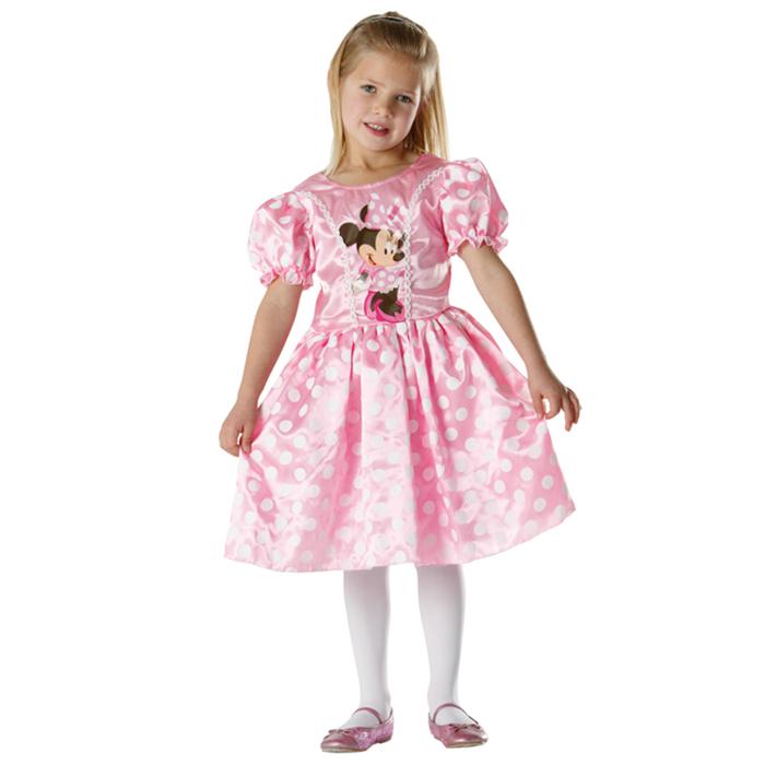 Minnie Pembe Klasik Çocuk Kostüm 7-8 Yaş