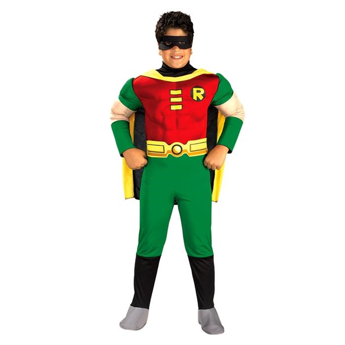 Teen Titan Robin Kostüm Lüks 12-14 Yaş