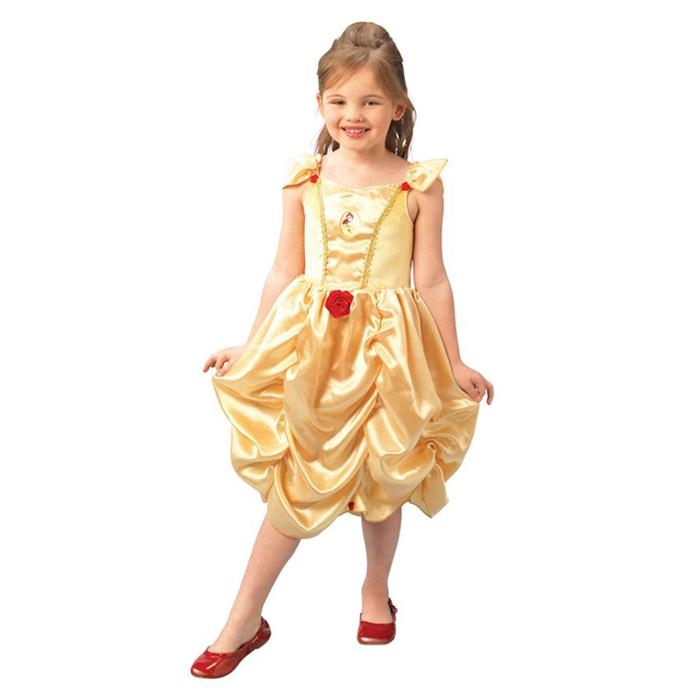 Prenses Belle Çocuk Kostüm Klasik 5-6 Yaş
