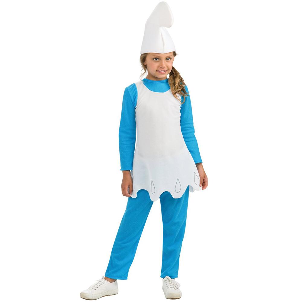 Şirinler Şirine Klasik Çocuk Kostümü 5-6 Yaş