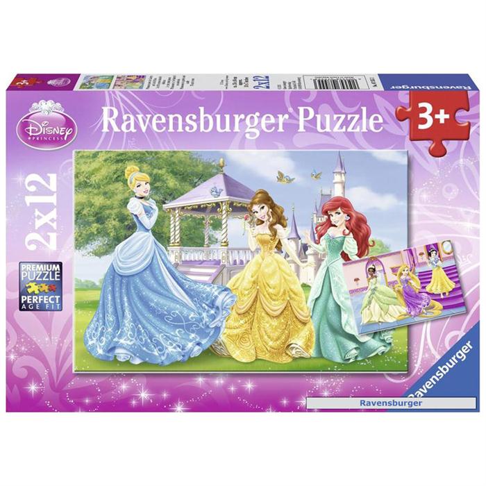 Ravensburger 2 x 12 Parça Çocuk Puzzle Disney Prensesler