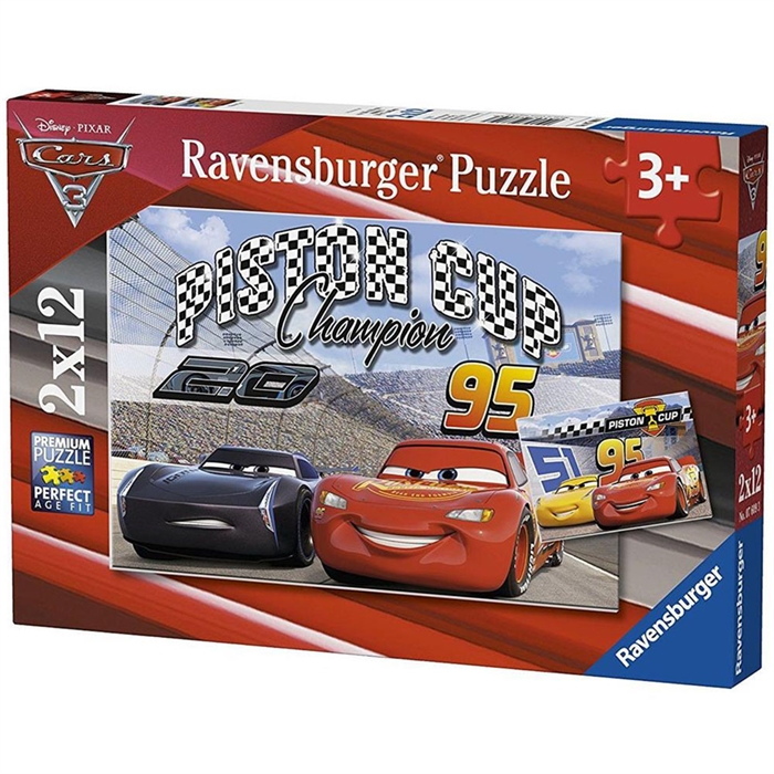 Ravensburger Disney Cars 3 2x12 Parça Çocuk Puzzle | Loco Poco Oyuncak