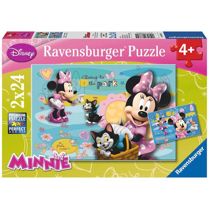 Ravensburger 2 x 24 Parça Çocuk Puzzle Minnie Mouse
