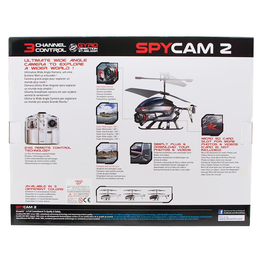 Silverlit Spy Cam II U.K. Kameralı Helikopter 2.4G - 3CH Gyro Gri