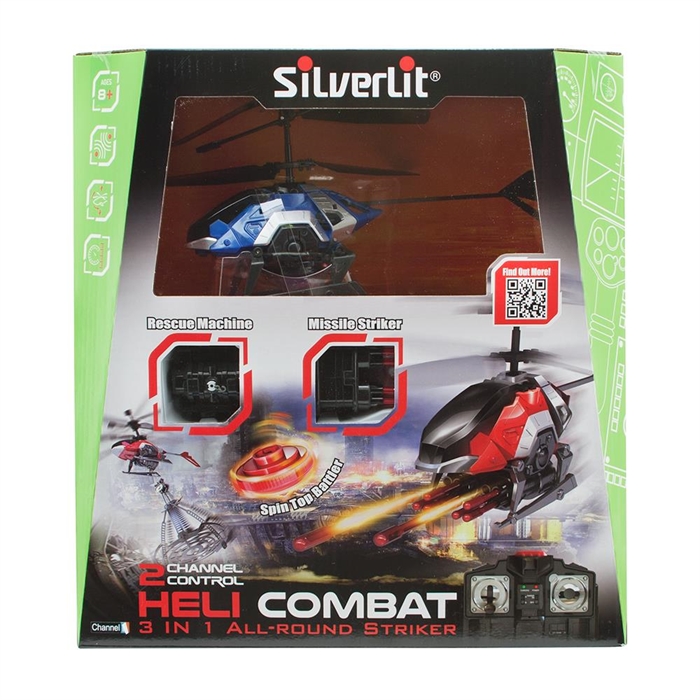 Silverlit Heli Combat Kumandalı Helikopter Mavi 2CH