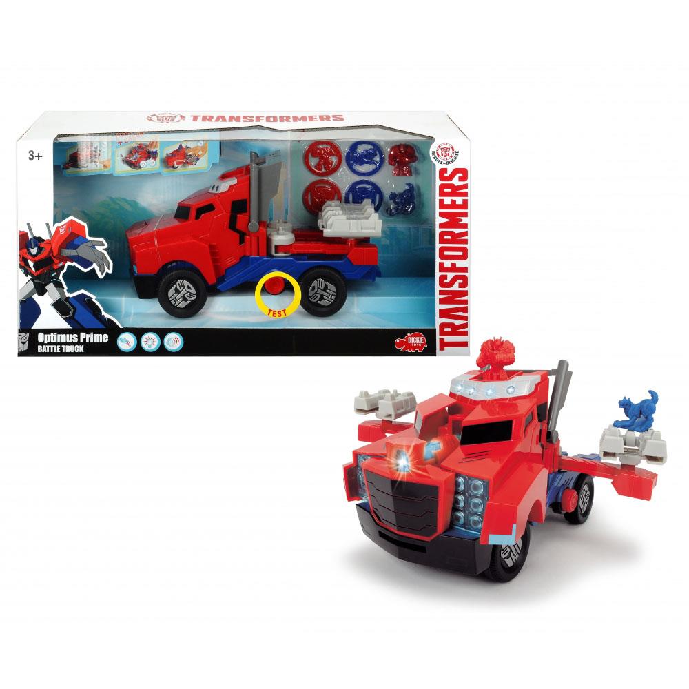 Transformers Optimus Prime Battle Truck Sesli Disk Atan Araç