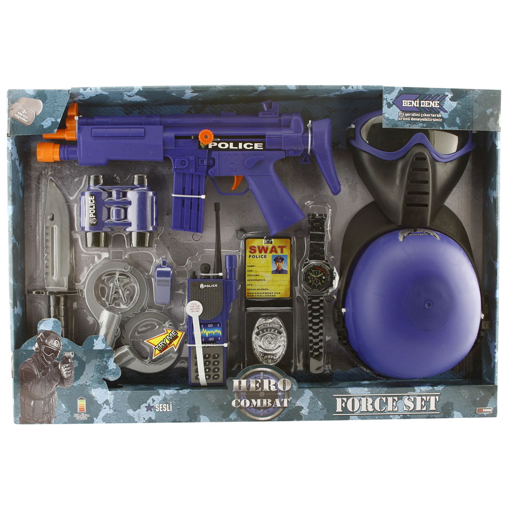 Police Force Kask Ve Ekipman Oyun Seti