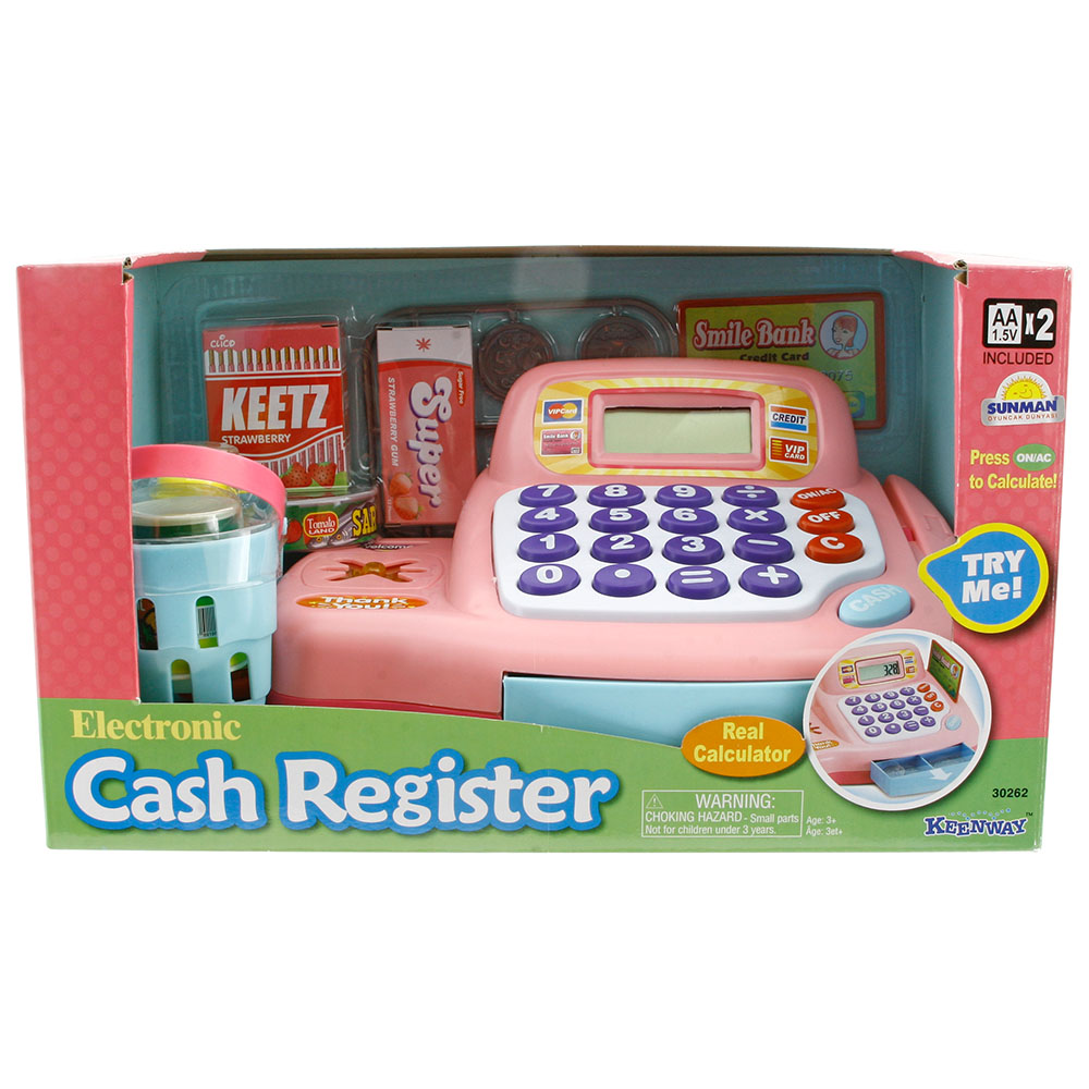 Sunman Sesli Market Kasası Seti Pembe