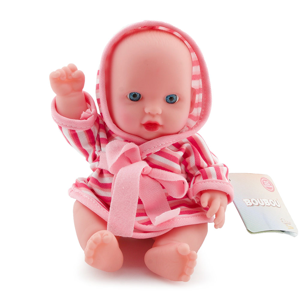 Boubou Pembe Bornoz'lu Mini Bebek 20 cm