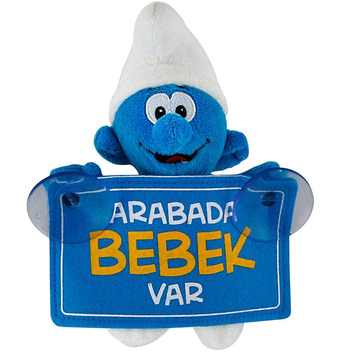 Şirinler Şirin Arabada Bebek Var Peluş Figür 20 cm