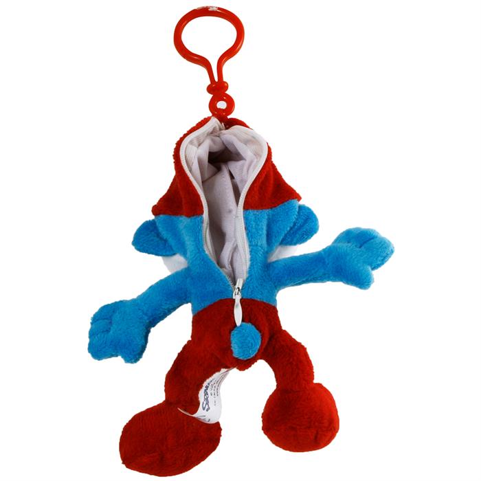 Şirinler Şirin Baba Çantalı Peluş Anahtarlık 20 cm