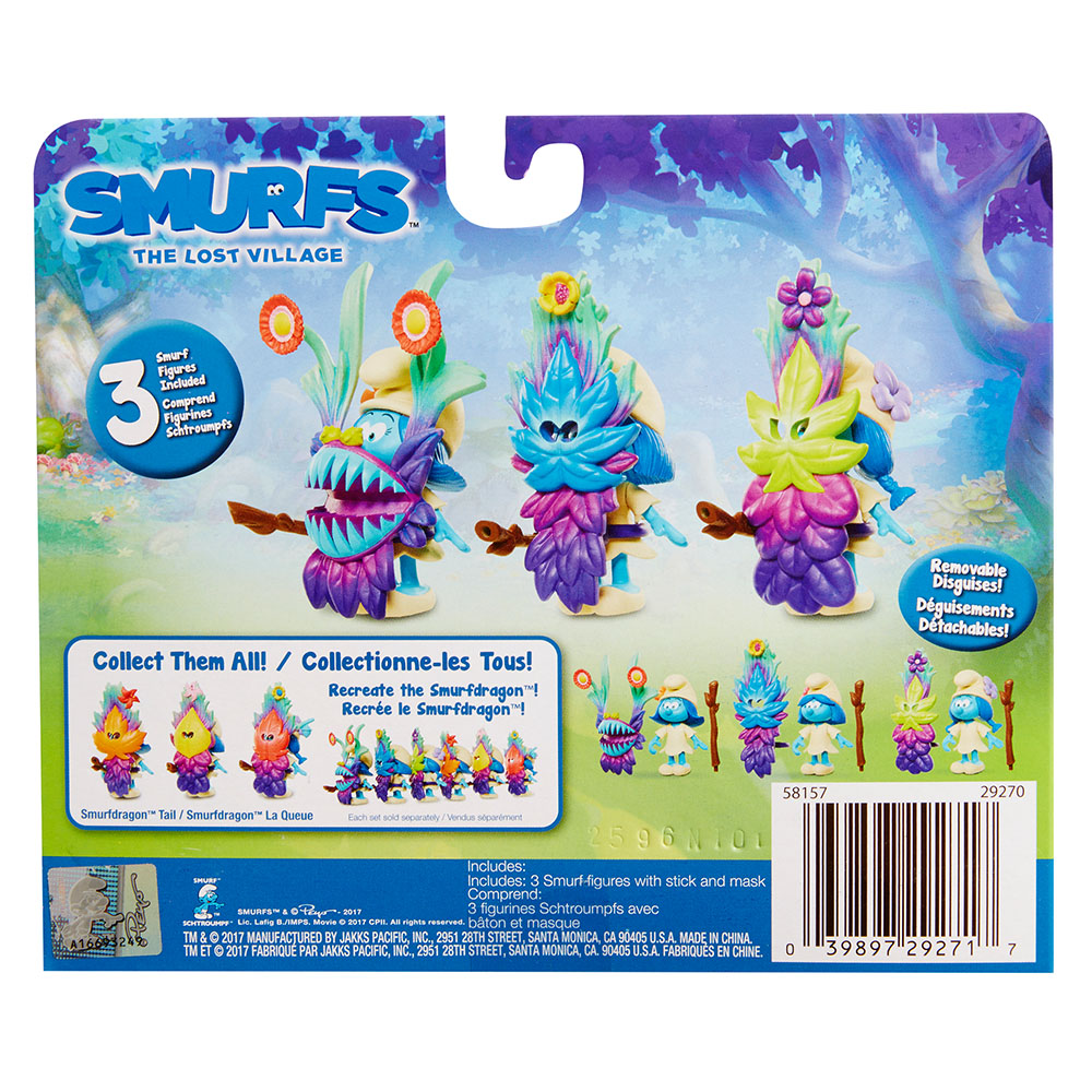 Şirinler Kayıp Köy Smurfstorm 3'lü Figür Set Model 2