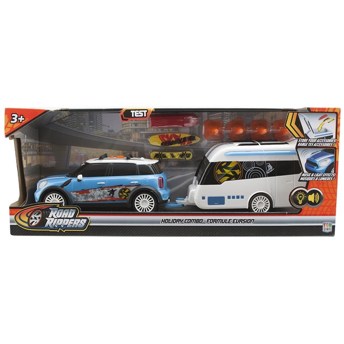 Road Rippers Mini Cooper C Sesli Işıklı Karavanlı Araba Oyun Seti