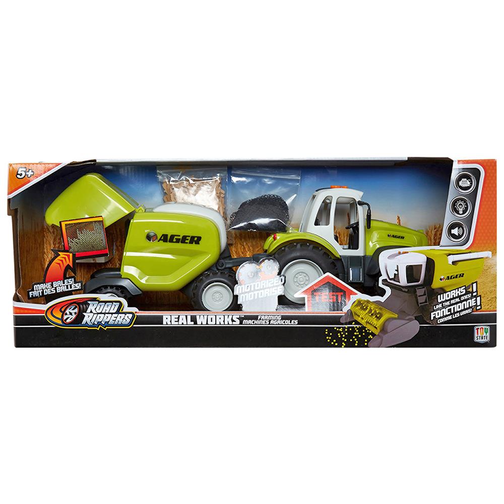 Road Rippers Çiftlik Araçları Balya Makinalı Traktör Oyun Seti