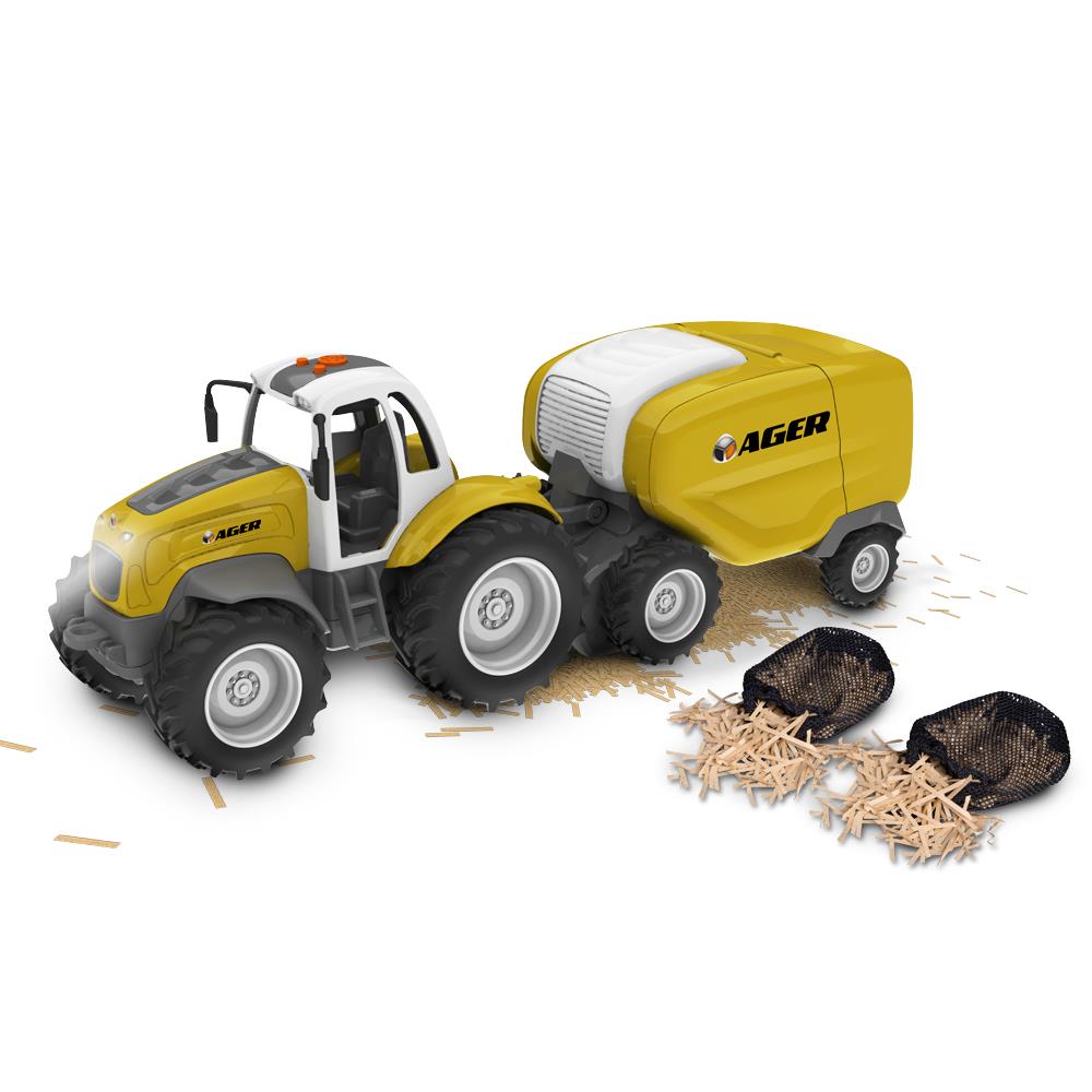 Road Rippers Çiftlik Araçları Balya Makinalı Traktör Oyun Seti
