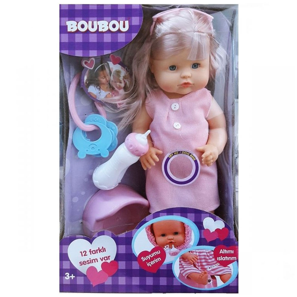 Boubou Altını Islatan Kız Bebeğim 40 cm