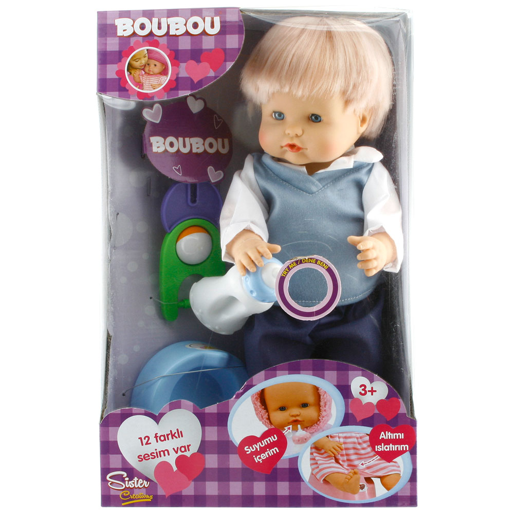 Boubou Altını Islatan Erkek Bebeğim 40 cm