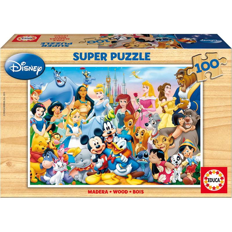 Educa 100 Parça Ahşap Puzzle World of Disney