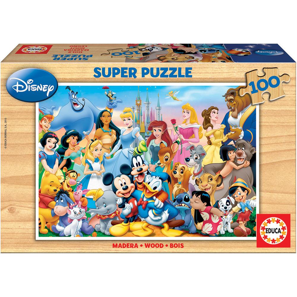 Educa 100 Parça Ahşap Puzzle World of Disney