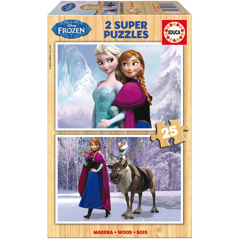 Educa Çocuk Puzzle Ahşap 2 X 25 Frozen