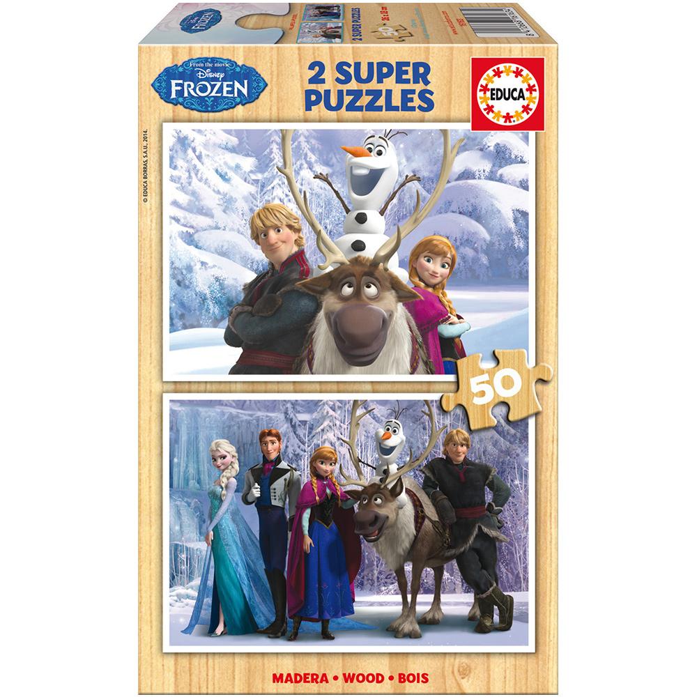 Educa Çocuk Puzzle Ahşap 2 X 50 Frozen