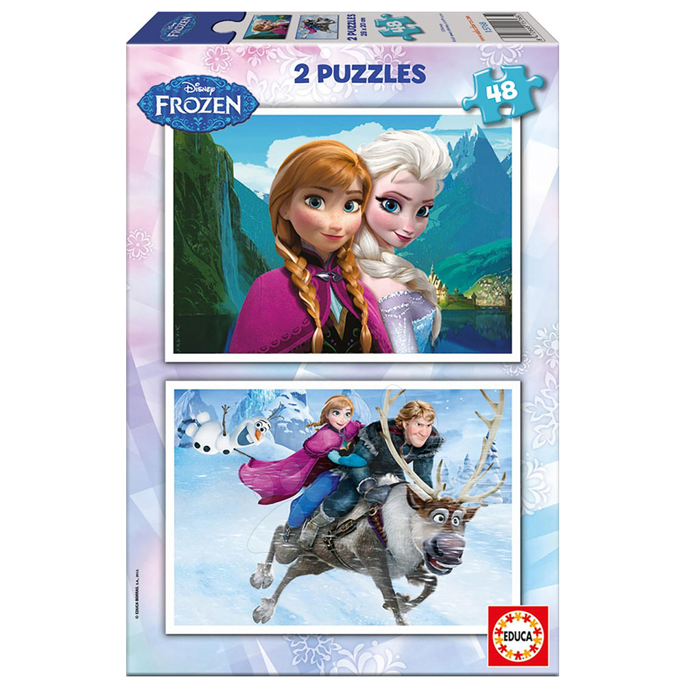 Çocuk Puzzle Karton 2X48 Frozen