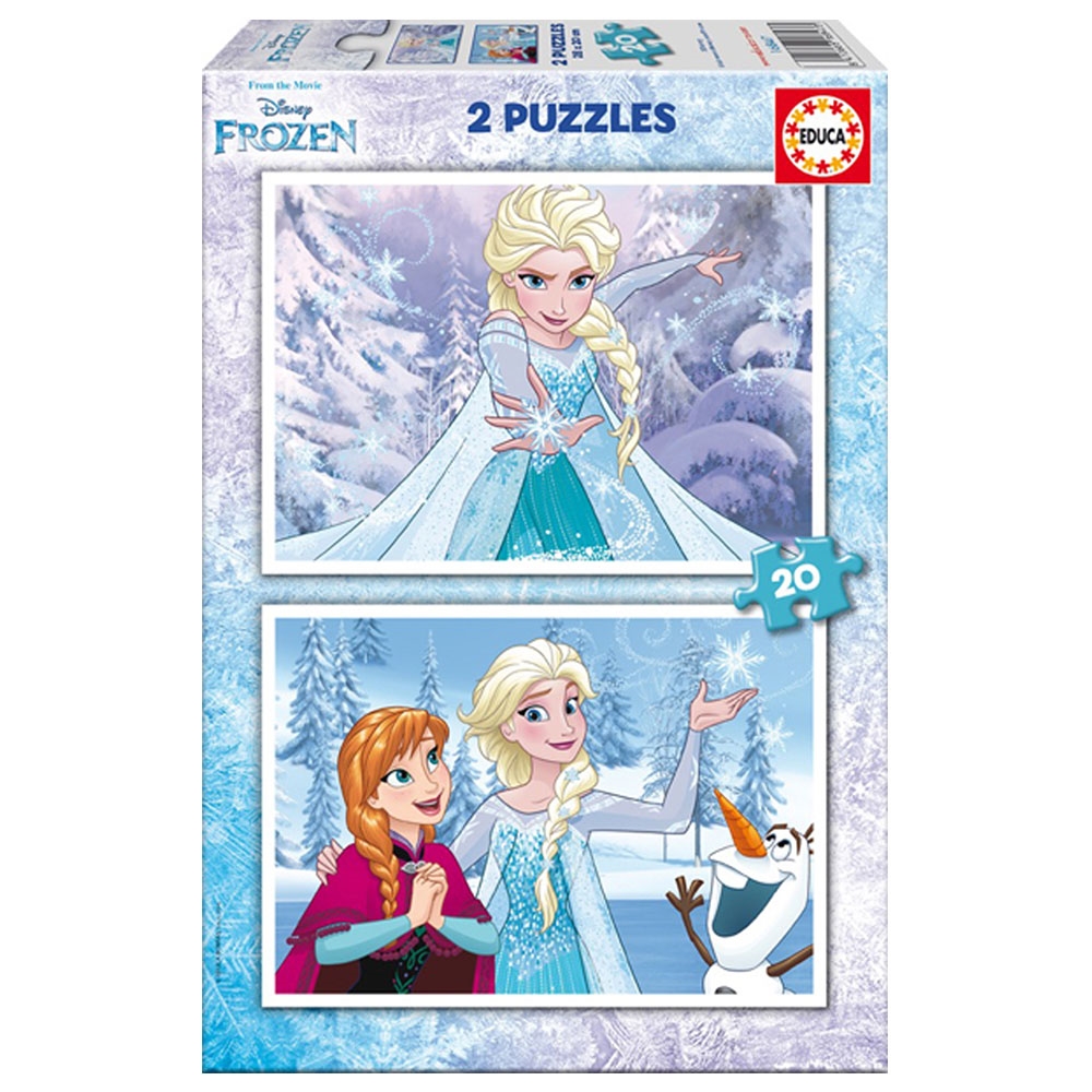 Educa Karton Çocuk Puzzle 2X20 Frozen