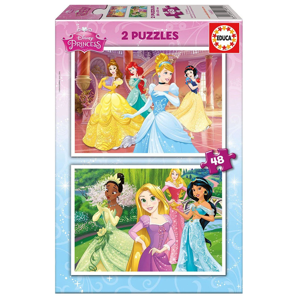 Çocuk Puzzle Karton 2X48 Disney Princess