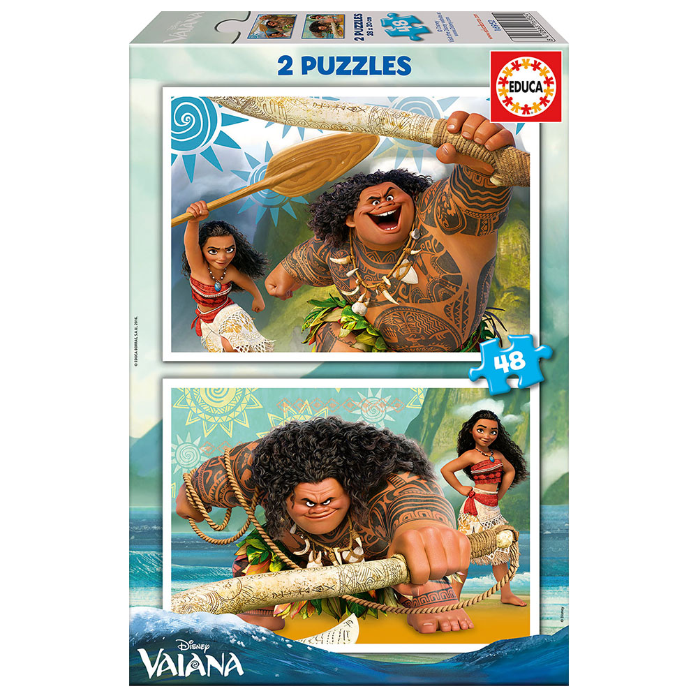 Çocuk Puzzle Karton 2X48 Moana